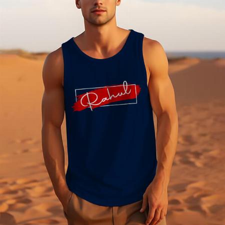 Name with Sign Customized Tank Top Vest for Men
