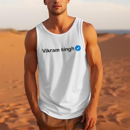 Verified Name Customized Tank Top Vest for Men