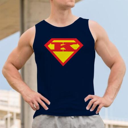 Superhero Initials Customized Tank Top Vest for Men