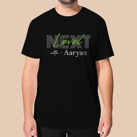 Next Level Customized Printed Men's Half Sleeves Cotton T-Shirt