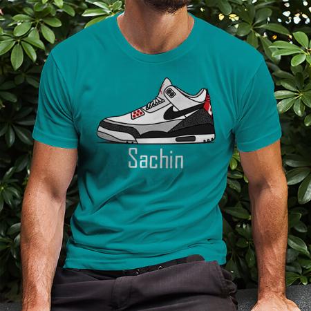 Cool Sneakers Customized Printed Men's Half Sleeves Cotton T-Shirt