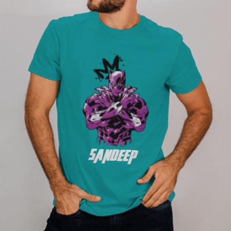 Superhero Customized Printed Men's Half Sleeves Cotton T-Shirt
