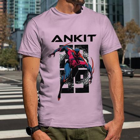 Fast Superhero Customized Printed Men's Half Sleeves Cotton T-Shirt