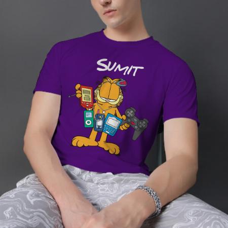Gamer Customized Printed Men's Half Sleeves Cotton T-Shirt