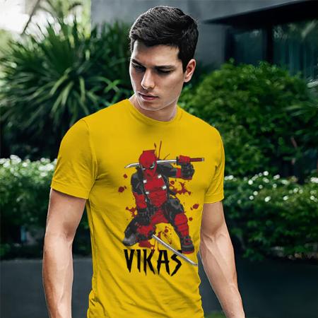 Cutting Edge Superhero Customized Printed Men's Half Sleeves Cotton T-Shirt