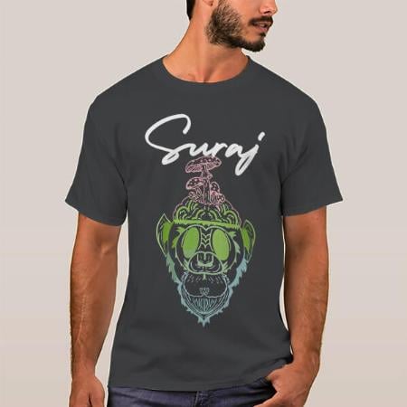 Green Monkey Customized Printed Men's Half Sleeves Cotton T-Shirt