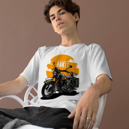 Traveller Oversized Hip Hop Customized Printed Men's Half Sleeves Cotton T-Shirt
