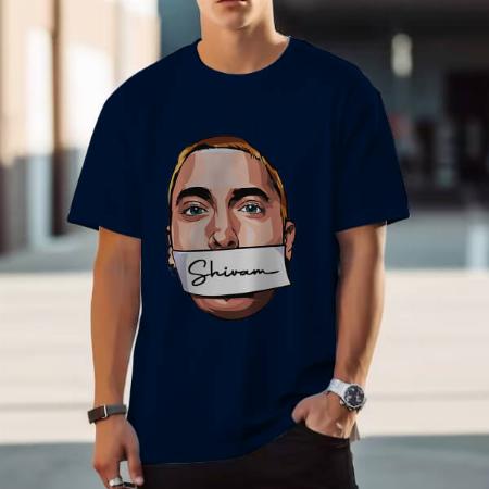 My Name Is Oversized Hip Hop Customized Printed Men's Half Sleeves Cotton T-Shirt
