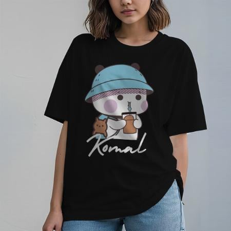 Traveller Oversized Hip Hop Customized Printed Women's Half Sleeves Cotton T-Shirt