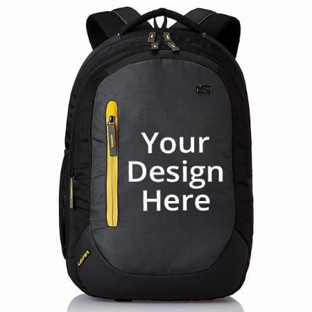 Grey Yellow Customized Gear 24 Litres Backpack