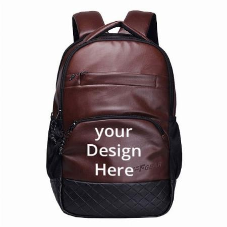 Dark Brown Customized F Gear Laptop Backpack