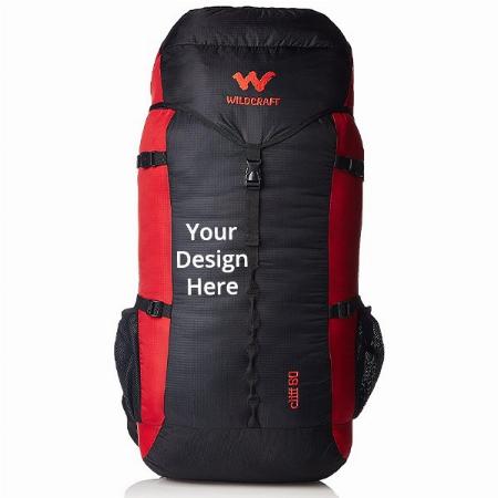 Red  Customized Wildcraft 60 Litres Rucksack
