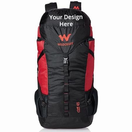 Red Customized Wildcraft 45 Litres  Rucksack
