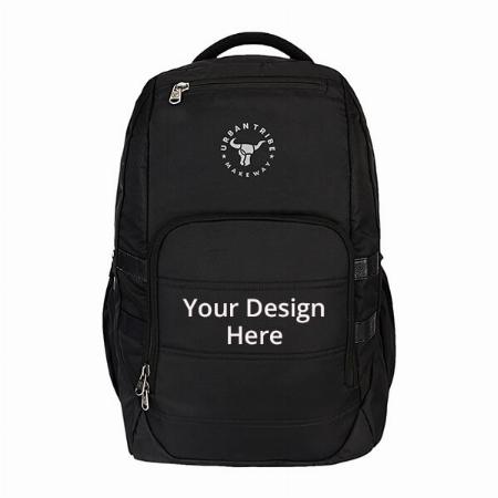 Black Customized 28L Laptop Backpack, 15.6" Laptop Compartment