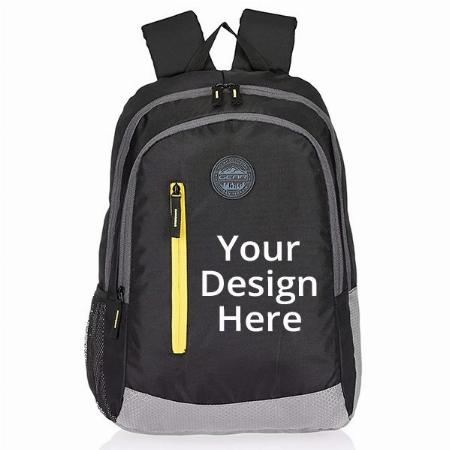 Black and Yellow Customized Gear 19 Litres Backpack