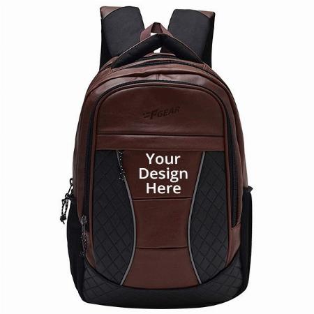 Brown Customized F Gear 30 Litres Laptop Backpack Bag