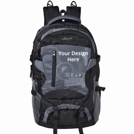 Grey And Black Customized F Gear Orion 46 Litres Rucksack