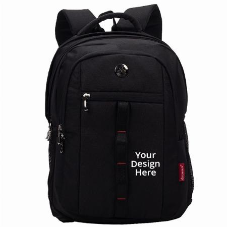 Black Customized Waterproof Backpack with Laptop Compartment 33 Litres