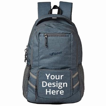 Blue Customized F Gear 32 Litres Laptop Backpack with Rain Cover
