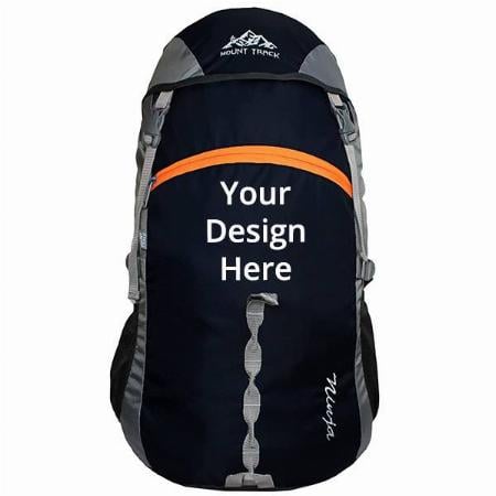 Black Customized 40 Liters Rucksack, Hiking & Trekking Backpack