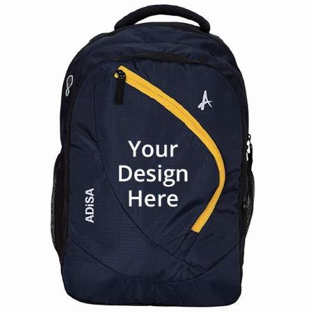 Navy Blue Customized Laptop Backpack 31 Liters