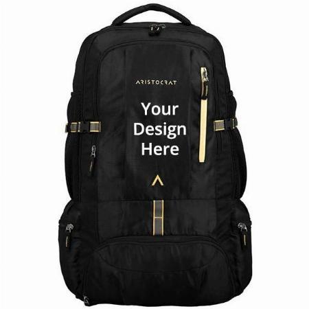 Black Customized 45 Litres Men & Women Backpack