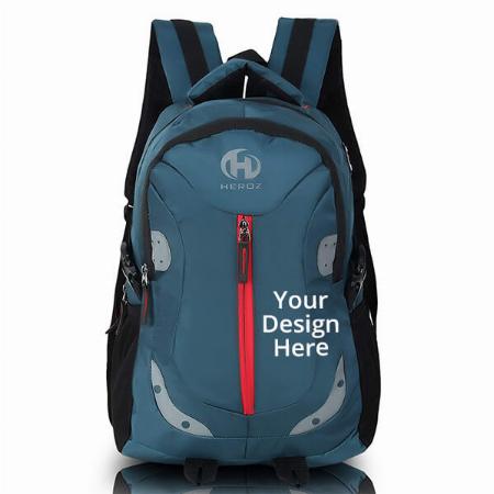 Blue Customized HEROZ Nylon 28 L Travel Laptop Backpack Water Resistant Slim Durable Fits Up to 17.3 Inch Laptop Notebook