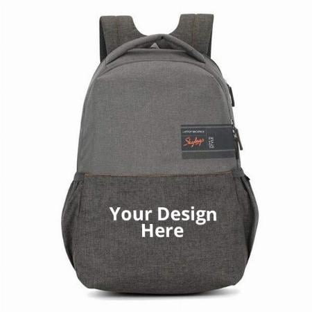 Customized Skybags Beatle Pro 27 Ltrs Grey Laptop Backpack
