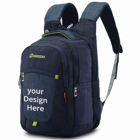 Navy Blue Customized 39 Liter Laptop Backpack for Office &amp; Travel Purpose | School Bag and Water-Resistant Bagpack