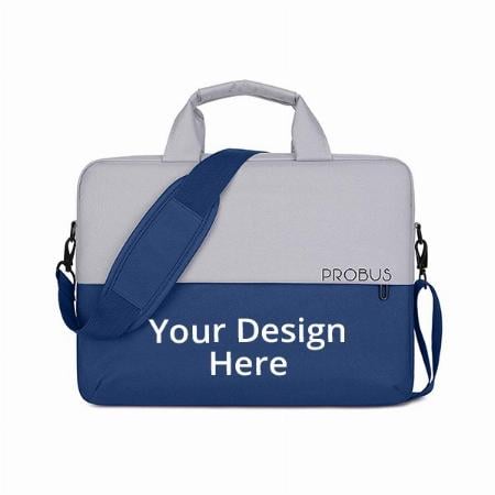 Blue Customized Dual Tone Laptop Slim Sleeve Bag for 13.3 Inch Laptop