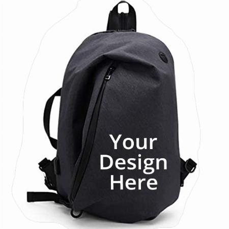 Black Grey Customized Smart Anti Theft 20 L, 15.6 Inch Laptop Backpack Convertible Cross-Body Sling Bag with USB Charging