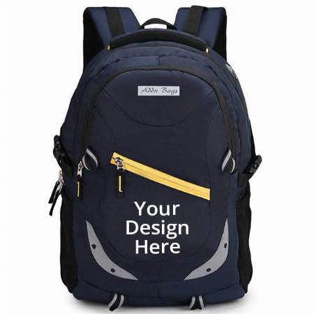Blue Customized Laptop Backpack, Water Resistant, Fits 15.6" Laptop