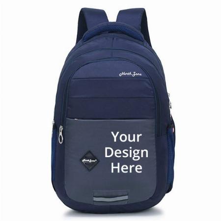 Navy Blue Customized Lightweight Stylish School Backpack for Boys, Girls, 40L