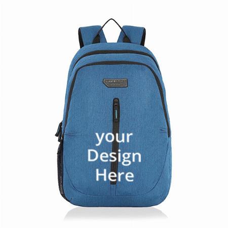 Blue Customized Backpack with Laptop Sleeve | Durable Office Bag for Notebook / MacBook