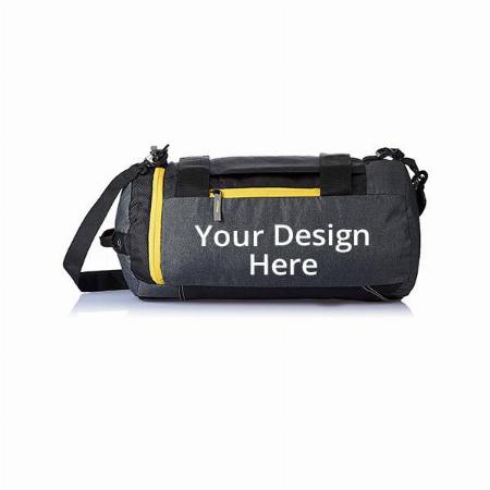 Grey Yellow Customized Duffel cum Backpack
