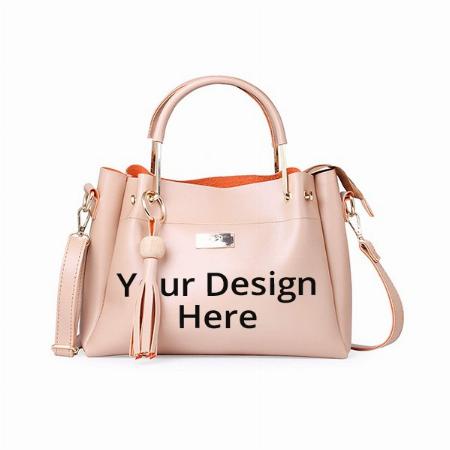 Cream Customized Women's Structured Handbag