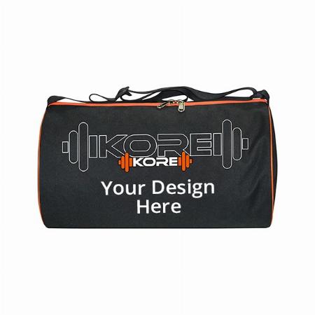 Orange Black Customized Gym Bag