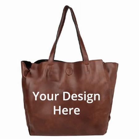Tan Customized Women Faux Leather Bag