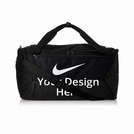 Black Customized Nike Polyester 20 cm Travel Duffel Bag (Dimensions- 20 cm x 11 cm x 11 cm )