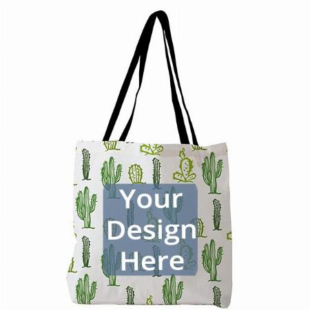 Cactus Design Customized Women's Canvas Tote Bag