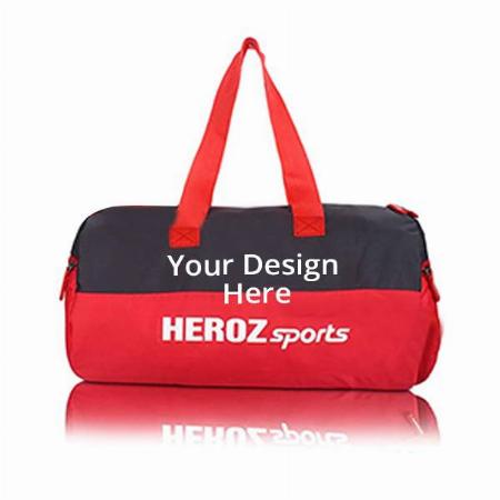 Black and Red Customized Heroz Young 26 Liters Gym Bag with Shoe compatment