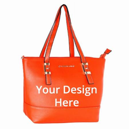 Orange Customized Giordano Women's Tote Handbag