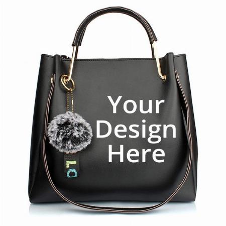 Dark Grey Customized Women's Stylish Handbags