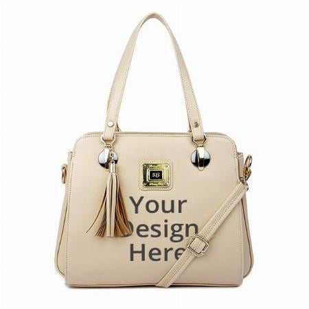 Cream Customized Stylish Satchels Handbag Purse
