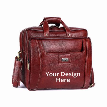 Brown Customized Laptop Messenger Bag
