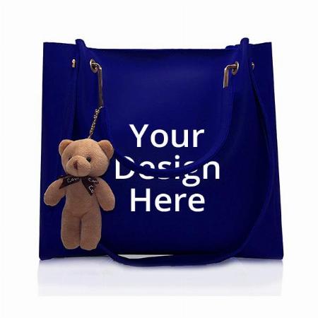 Blue Customized Women's Handbag (Set of 3)