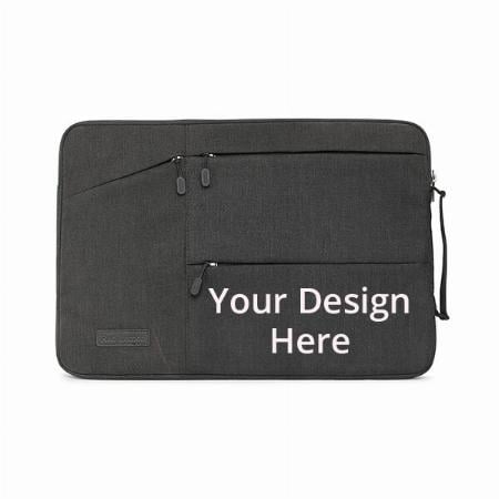 Black Customized Laptop Bag Sleeve Case Cover Pouch for 15.6 Inch (39.6cm) Laptop