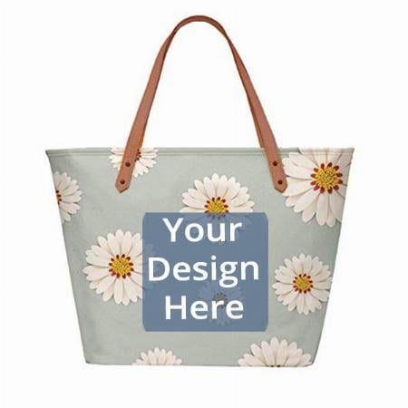 Floral Design Customized Canvas Tote Bag for Women