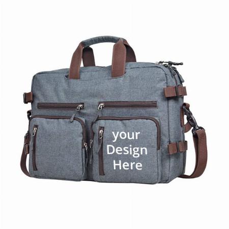 Dark Grey Customized Laptop Bag For Men