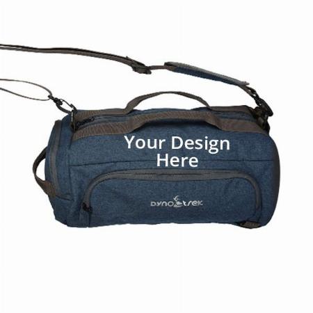 Blue Customized Sports Gym Bag for Men &amp; Women with Separate Shoes Compartment